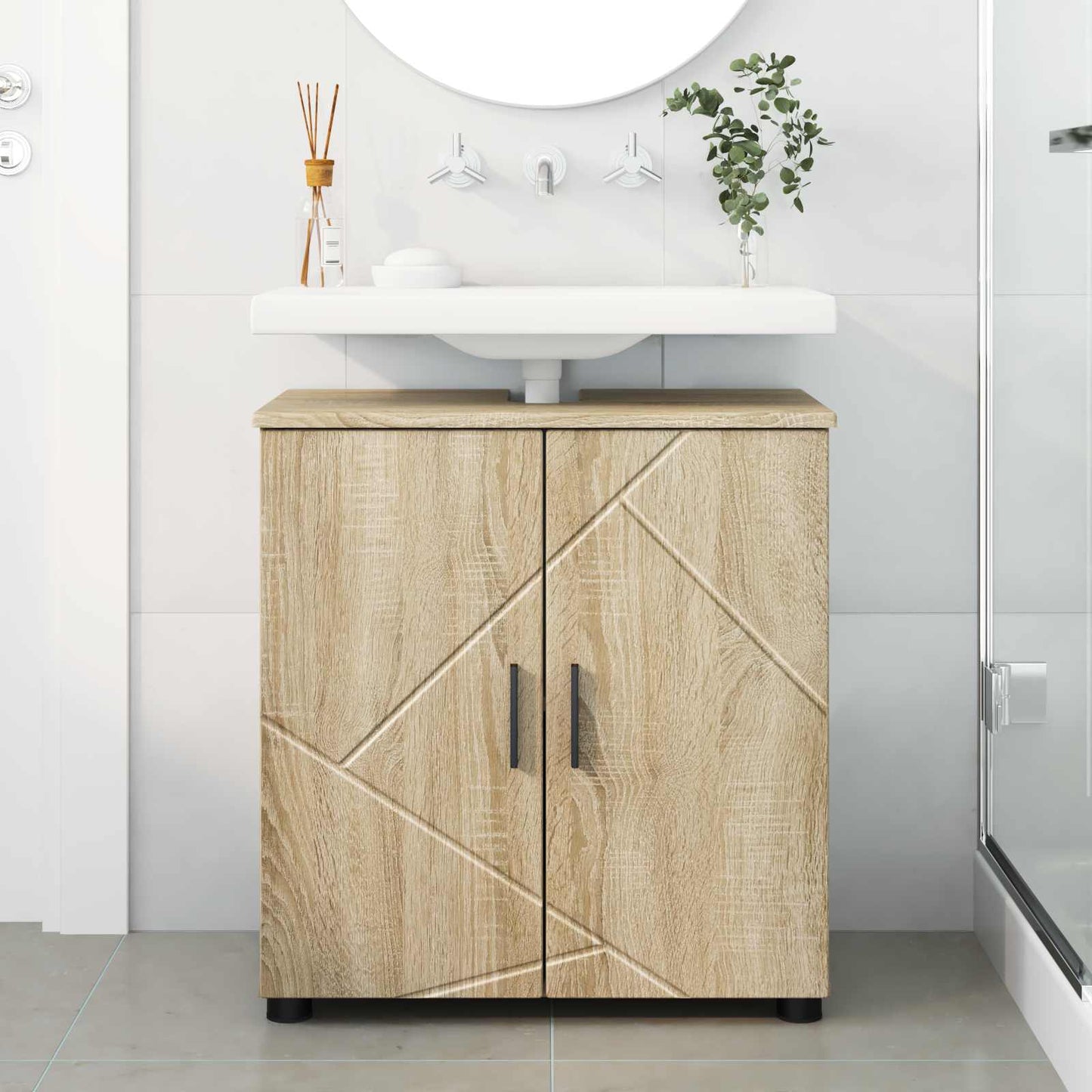 Badezimmerschrank Sonoma-Eiche 61 x 35 x 64 cm