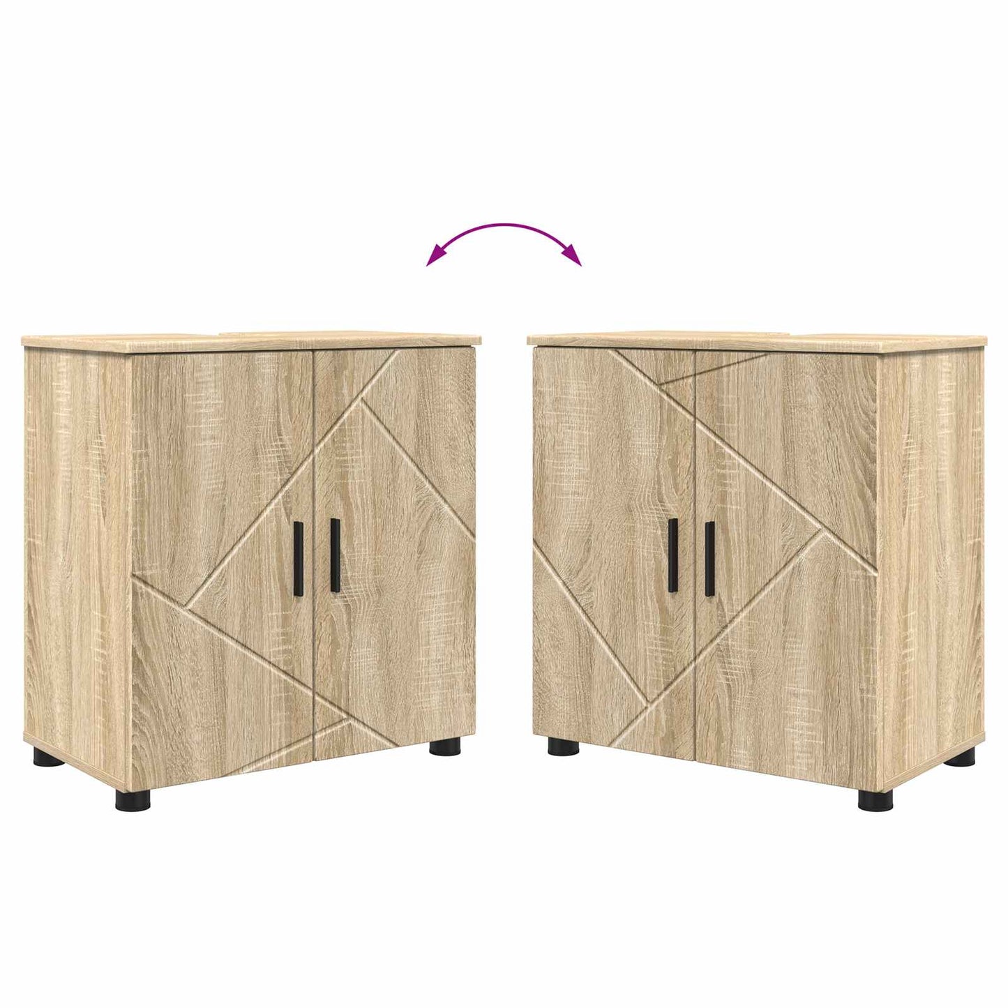 Badezimmerschrank Sonoma-Eiche 61 x 35 x 64 cm