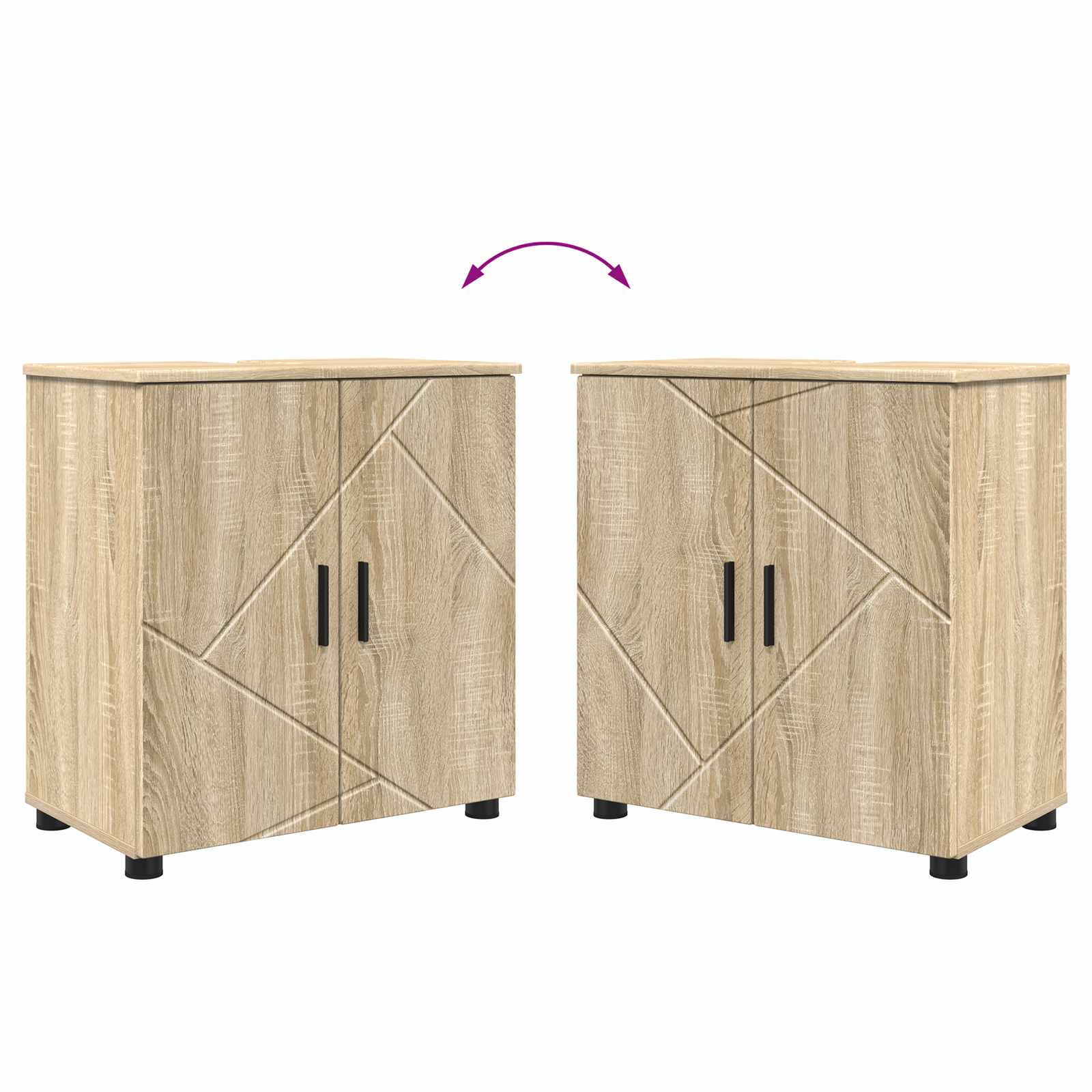 Badezimmerschrank Sonoma-Eiche 61 x 35 x 64 cm