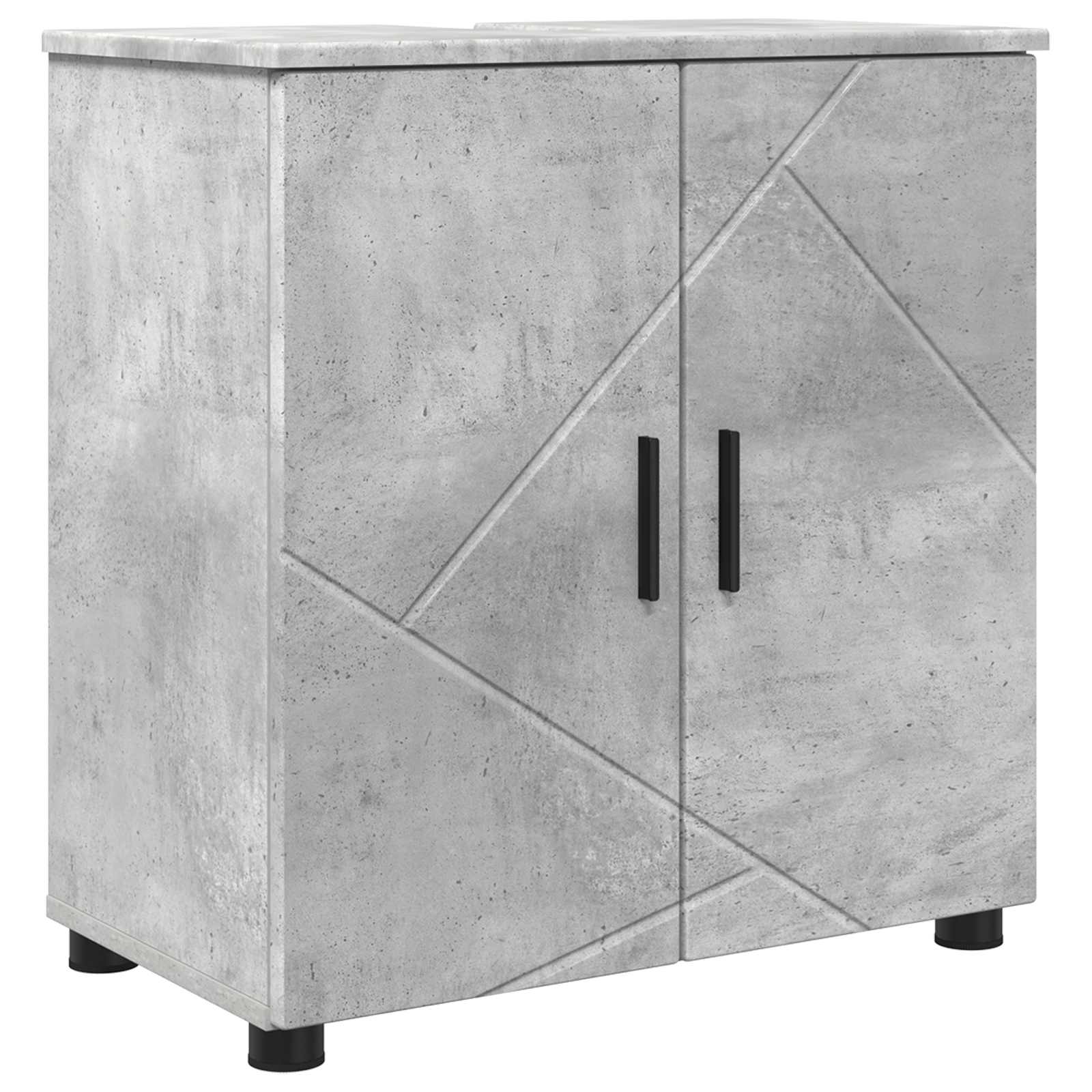 Badezimmerschrank Beton Grau 61 x 35 x 64 cm
