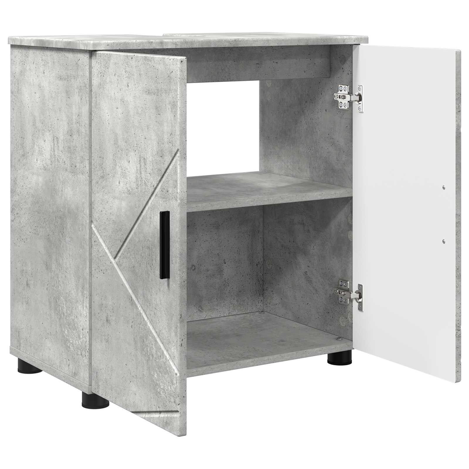 Badezimmerschrank Beton Grau 61 x 35 x 64 cm