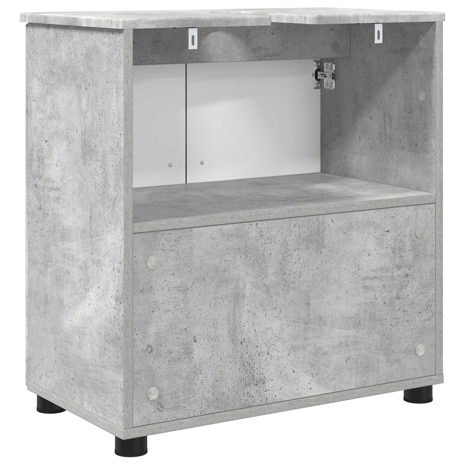 Badezimmerschrank Beton Grau 61 x 35 x 64 cm