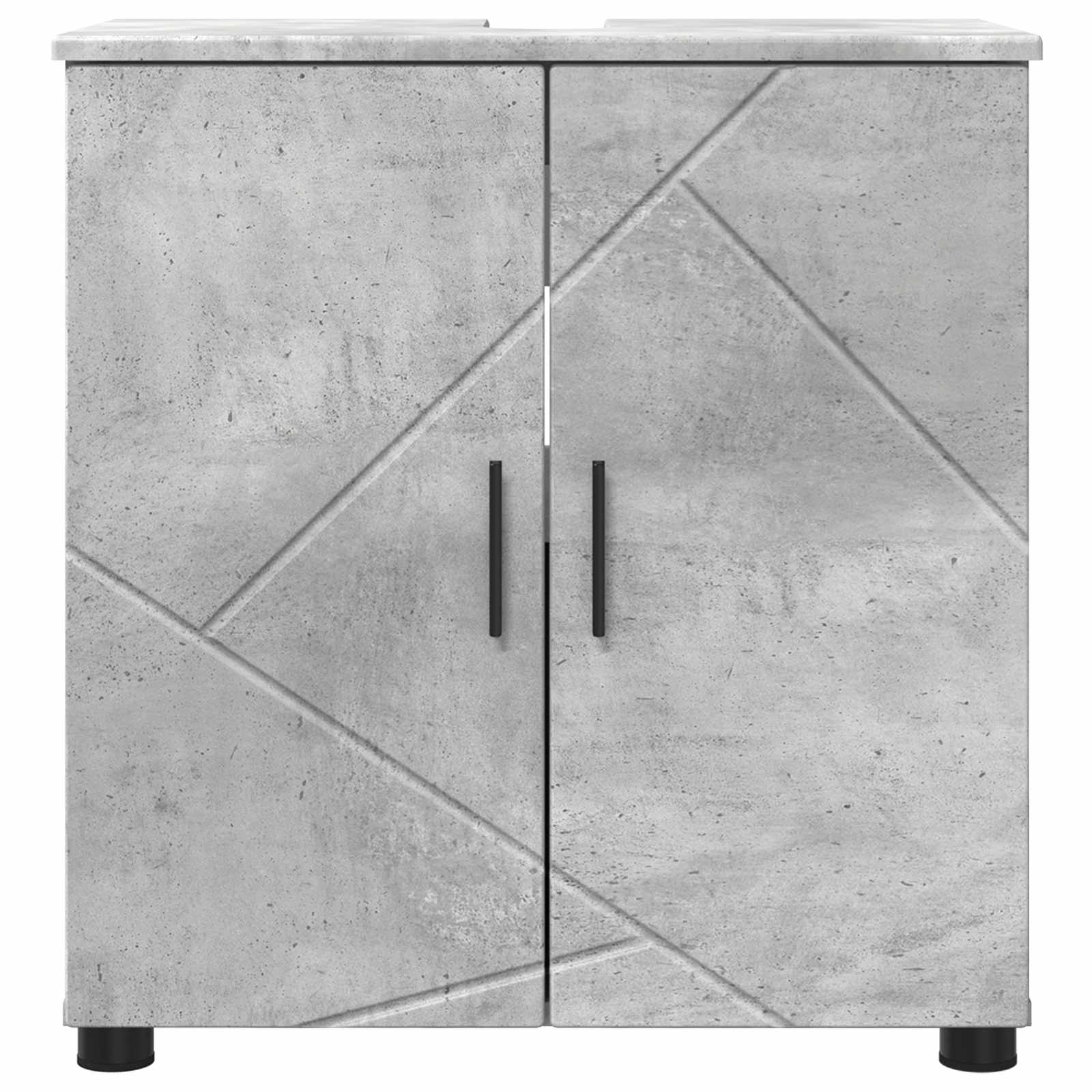 Badezimmerschrank Beton Grau 61 x 35 x 64 cm
