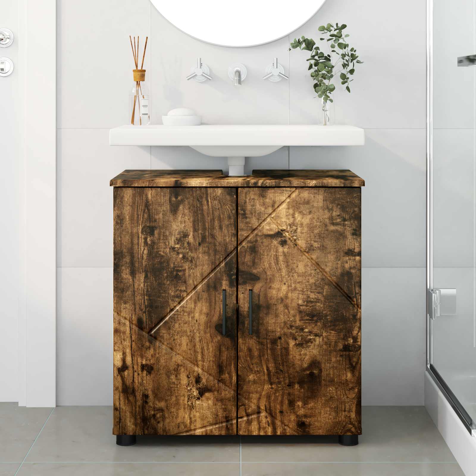 Badezimmerschrank Geräucherte Eiche 61 x 35 x 64 cm
