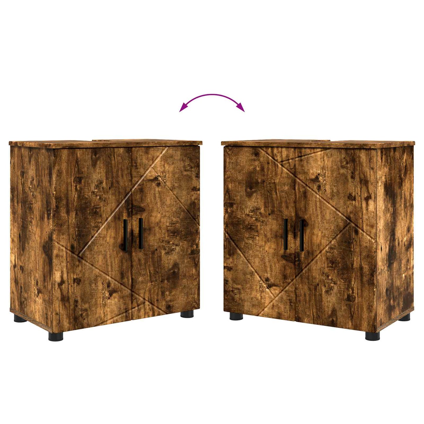 Badezimmerschrank Geräucherte Eiche 61 x 35 x 64 cm