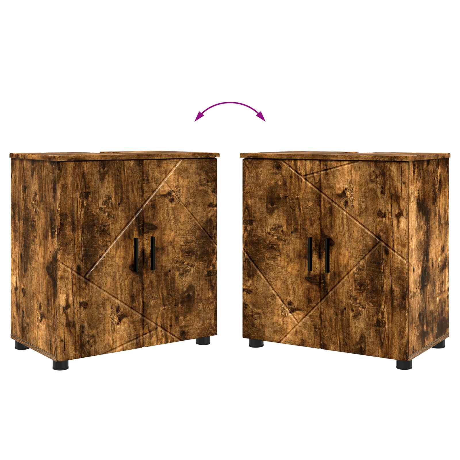 Badezimmerschrank Geräucherte Eiche 61 x 35 x 64 cm