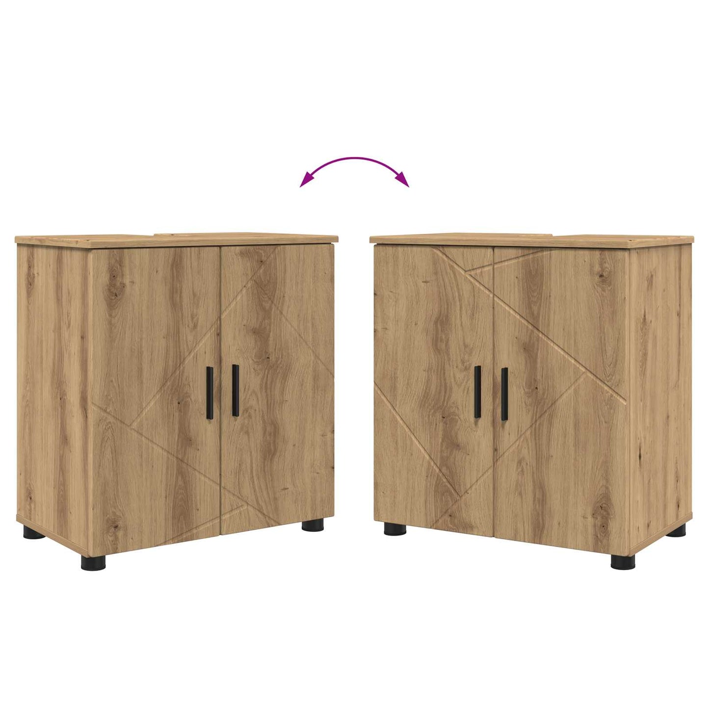 Badezimmerschrank Artisan-Eiche 61 x 35 x 64 cm