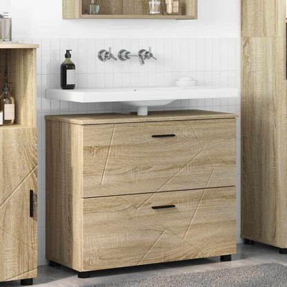 Badezimmerschrank Sonoma-Eiche 76,5 x 35 x 64 cm
