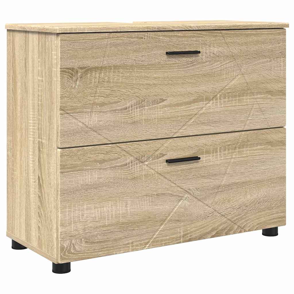 Badezimmerschrank Sonoma-Eiche 76,5 x 35 x 64 cm