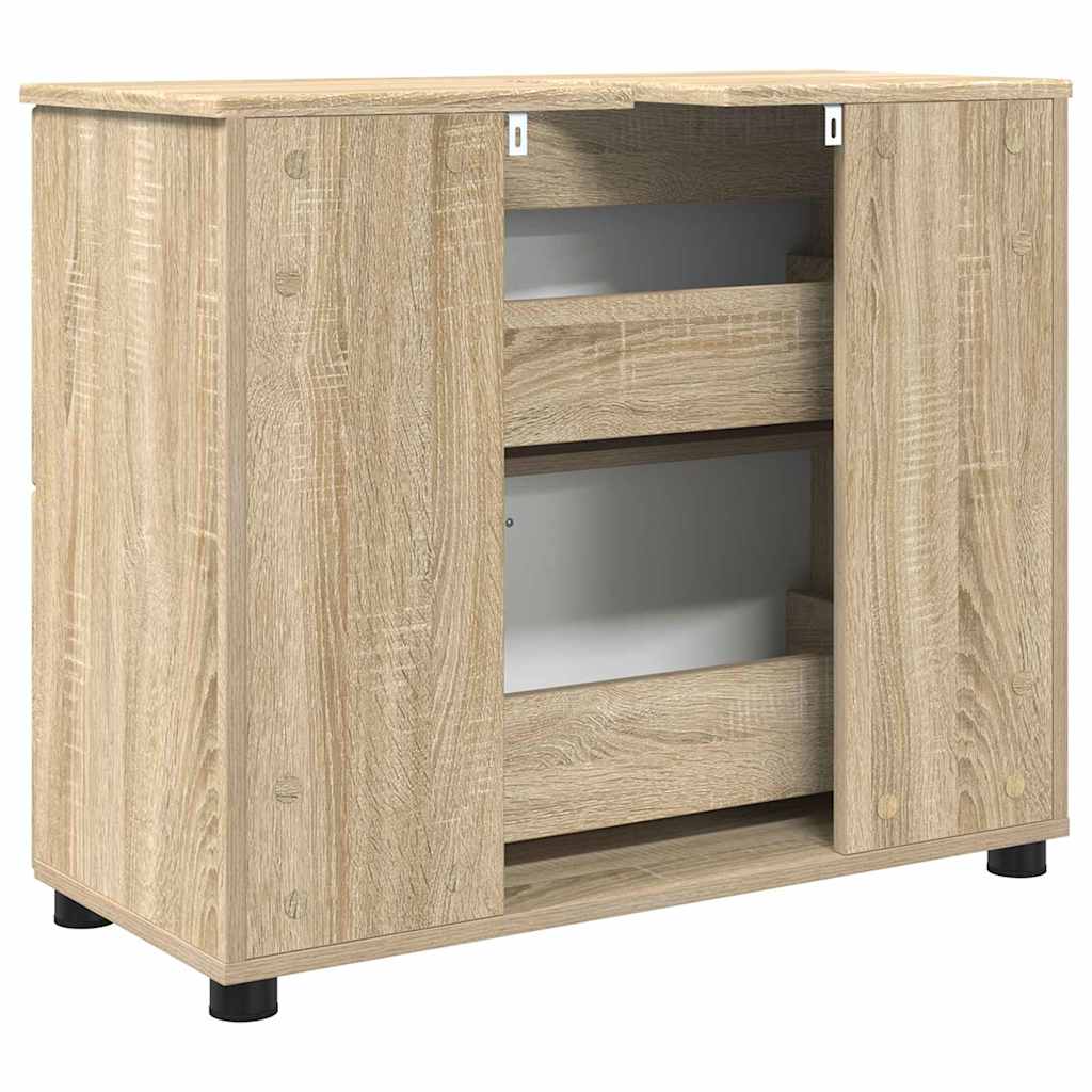 Badezimmerschrank Sonoma-Eiche 76,5 x 35 x 64 cm