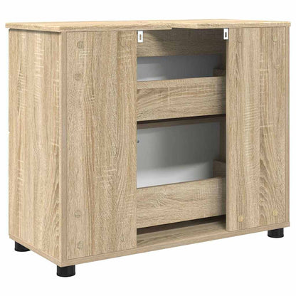 Badezimmerschrank Sonoma-Eiche 76,5 x 35 x 64 cm
