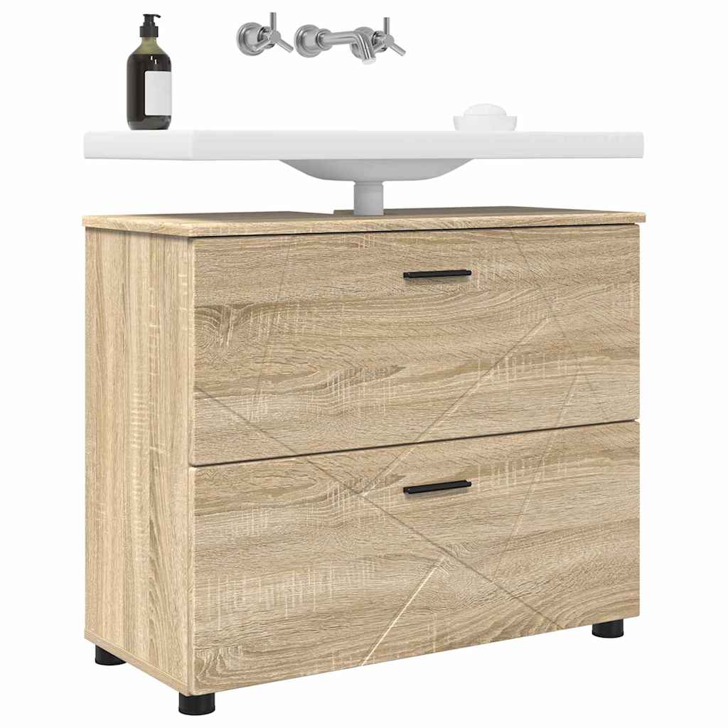 Badezimmerschrank Sonoma-Eiche 76,5 x 35 x 64 cm