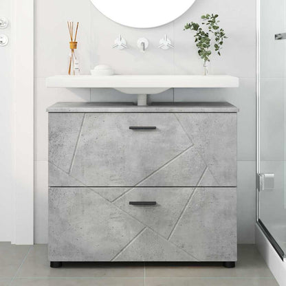 Badezimmerschrank Betongrau 76,5 x 35 x 64 cm