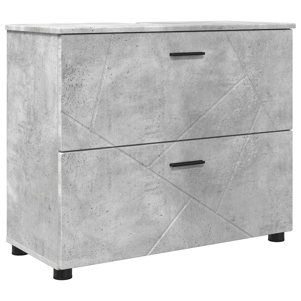 Badezimmerschrank Betongrau 76,5 x 35 x 64 cm