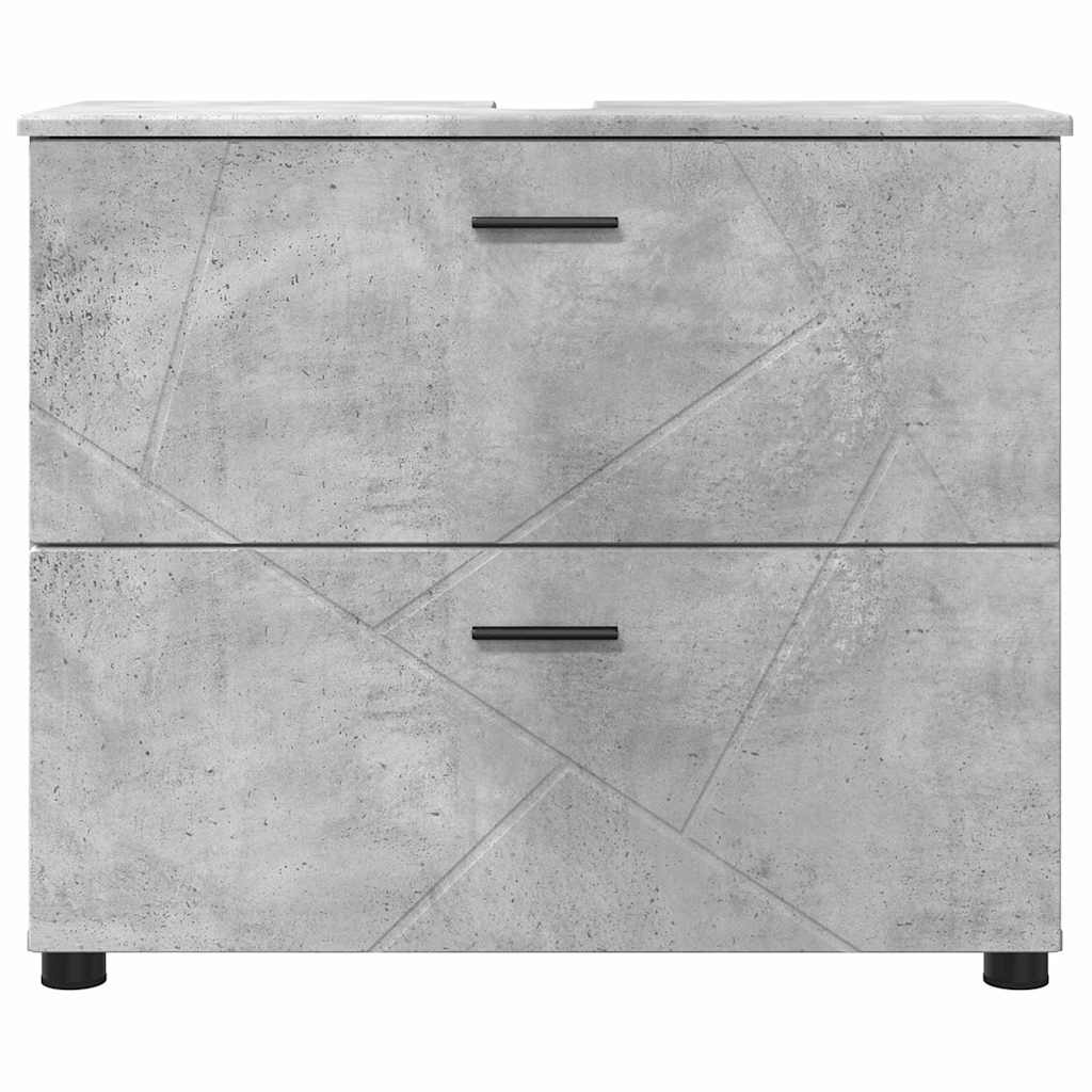 Badezimmerschrank Betongrau 76,5 x 35 x 64 cm