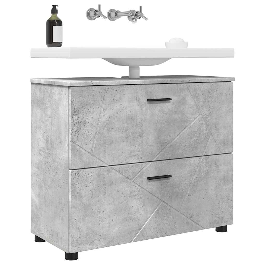Badezimmerschrank Betongrau 76,5 x 35 x 64 cm