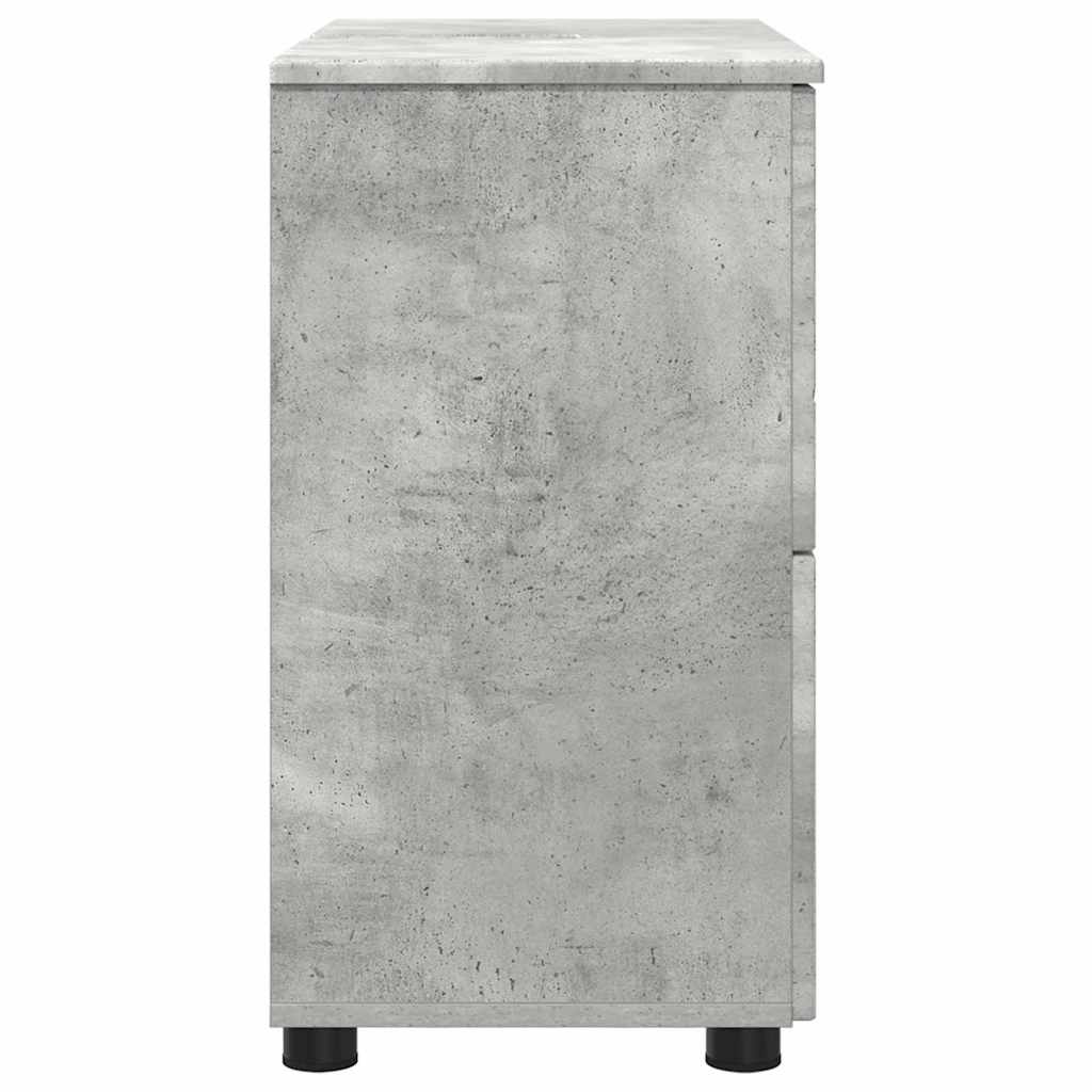 Badezimmerschrank Betongrau 76,5 x 35 x 64 cm