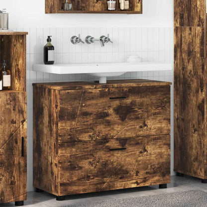 Badezimmerschrank Räuchereiche 76,5 x 35 x 64 cm