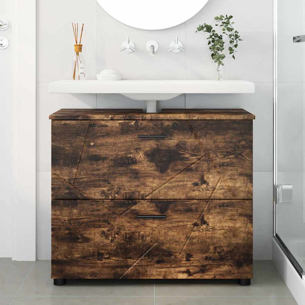 Badezimmerschrank Räuchereiche 76,5 x 35 x 64 cm