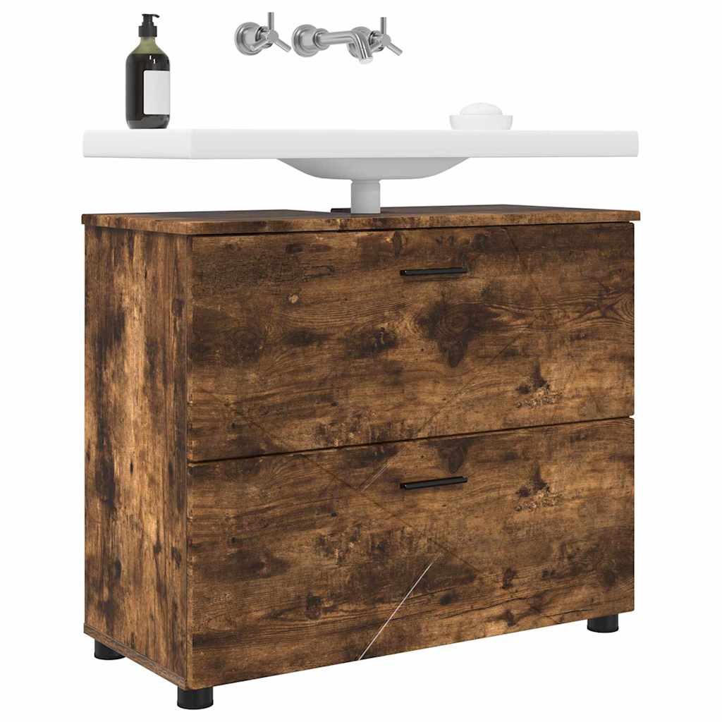 Badezimmerschrank Räuchereiche 76,5 x 35 x 64 cm