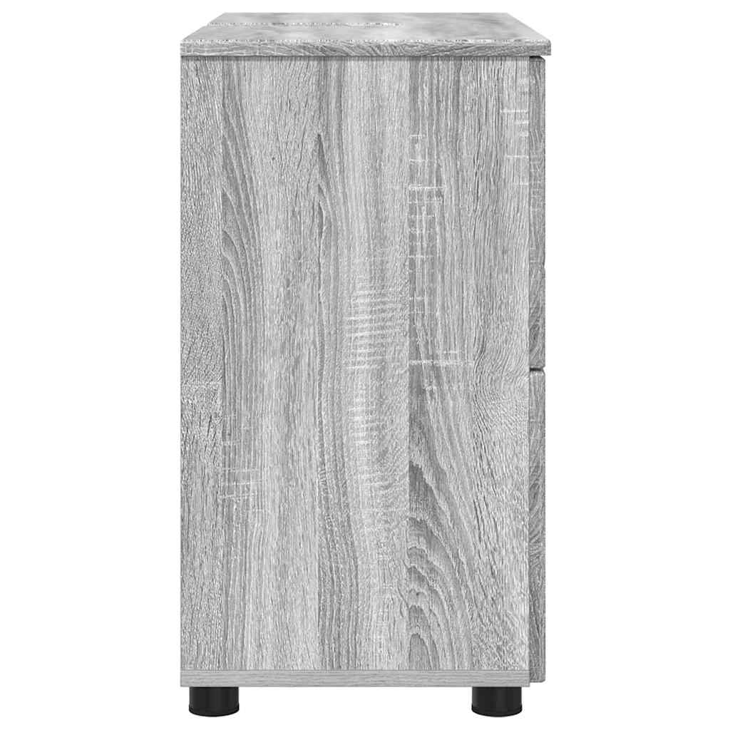 Badezimmerschrank Sonoma-Grau 76,5 x 35 x 64 cm