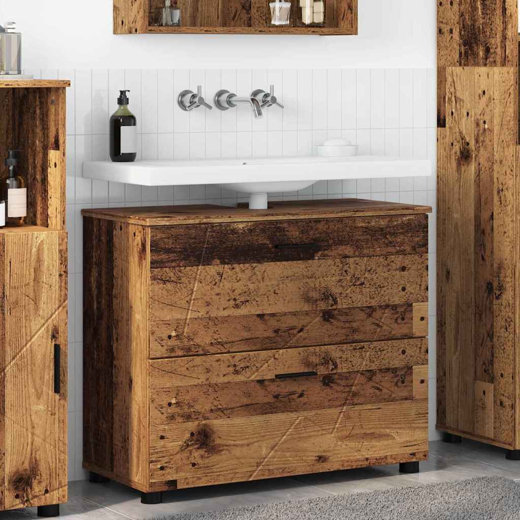 Badezimmerschrank Altholz 76,5 x 35 x 64 cm