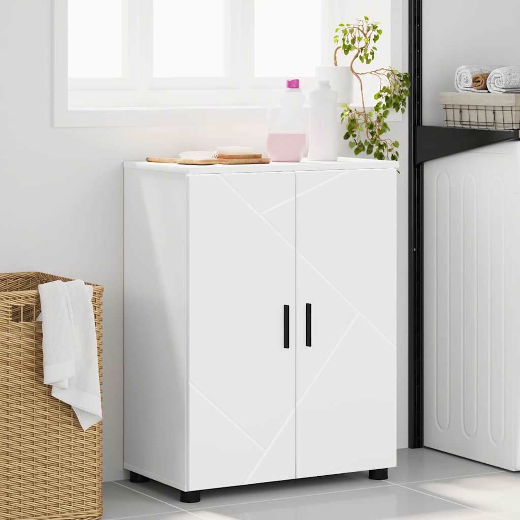 Badezimmerschrank Weiß 60 x 35 x 80 cm Holzwerkstoff, Metall