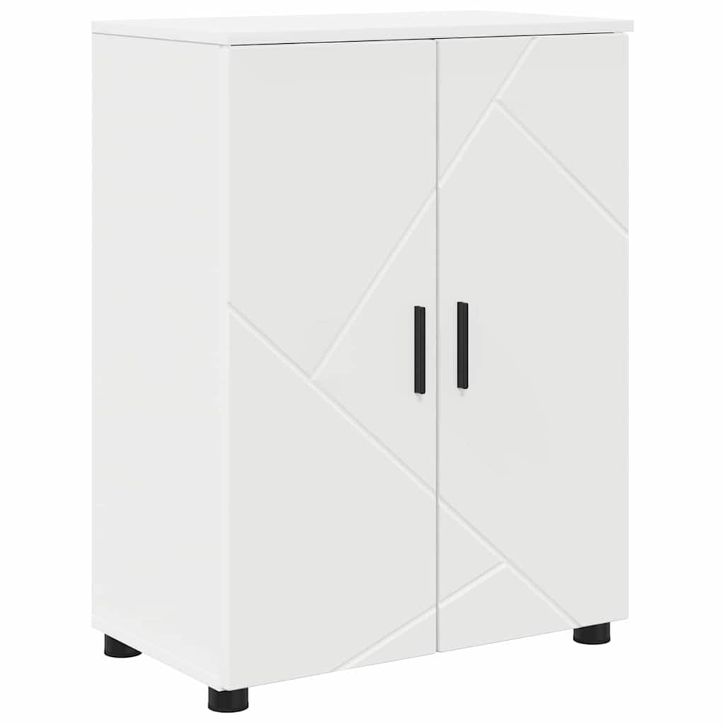 Badezimmerschrank Weiß 60 x 35 x 80 cm Holzwerkstoff, Metall