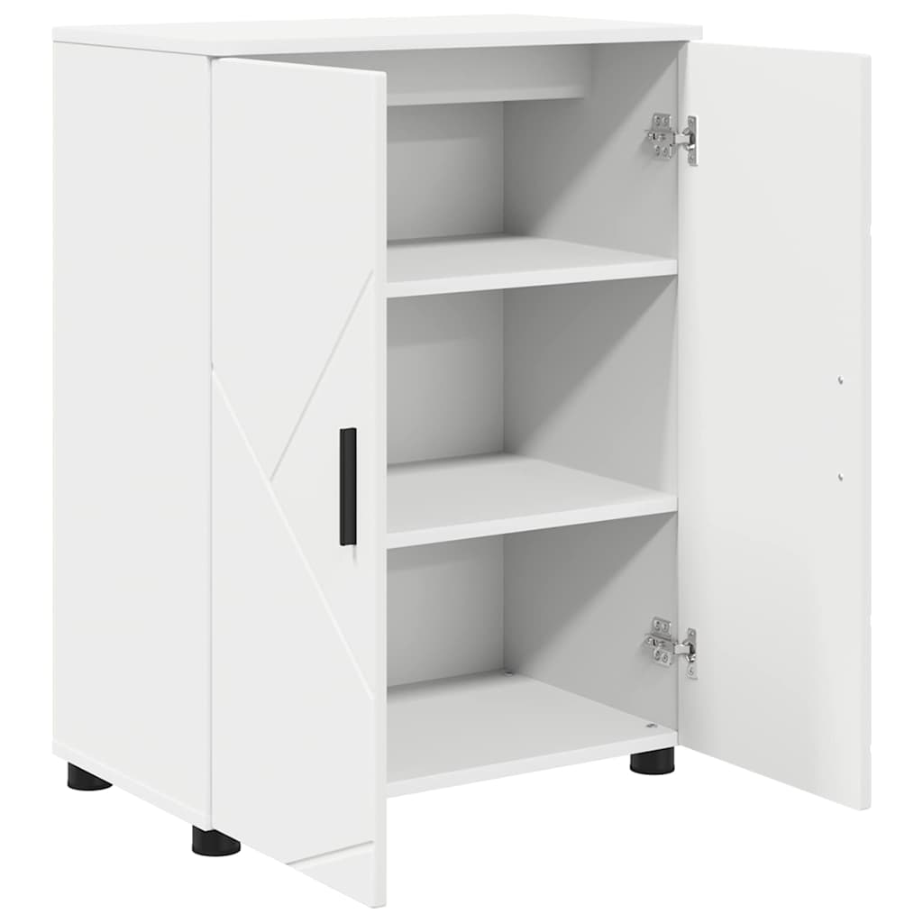 Badezimmerschrank Weiß 60 x 35 x 80 cm Holzwerkstoff, Metall