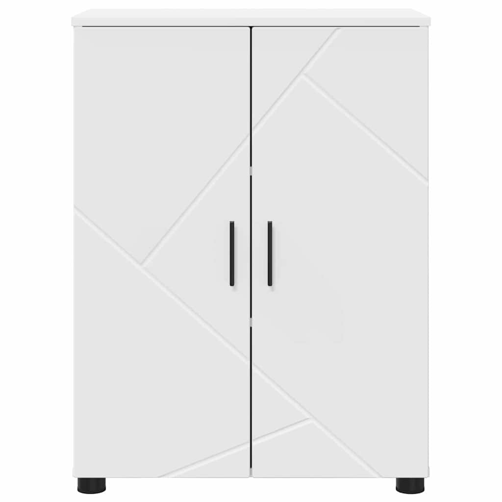 Badezimmerschrank Weiß 60 x 35 x 80 cm Holzwerkstoff, Metall