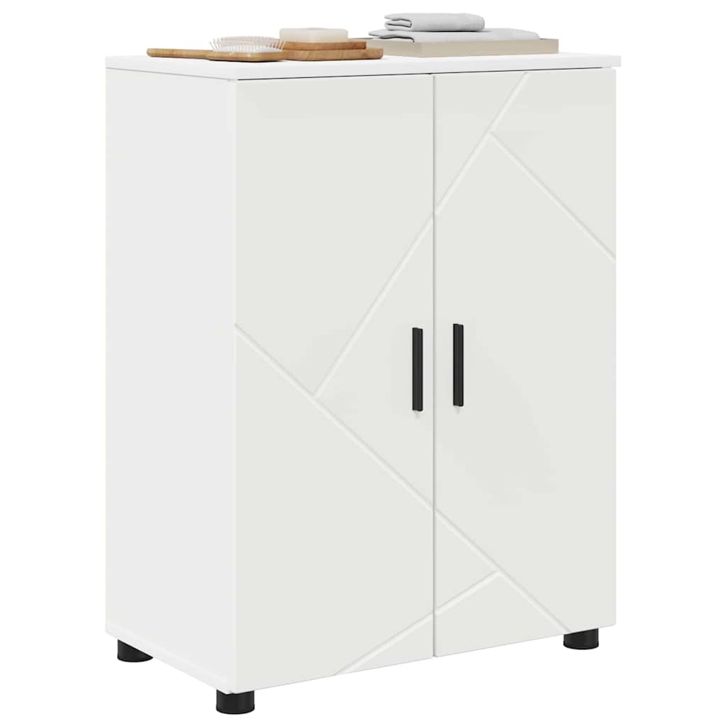 Badezimmerschrank Weiß 60 x 35 x 80 cm Holzwerkstoff, Metall