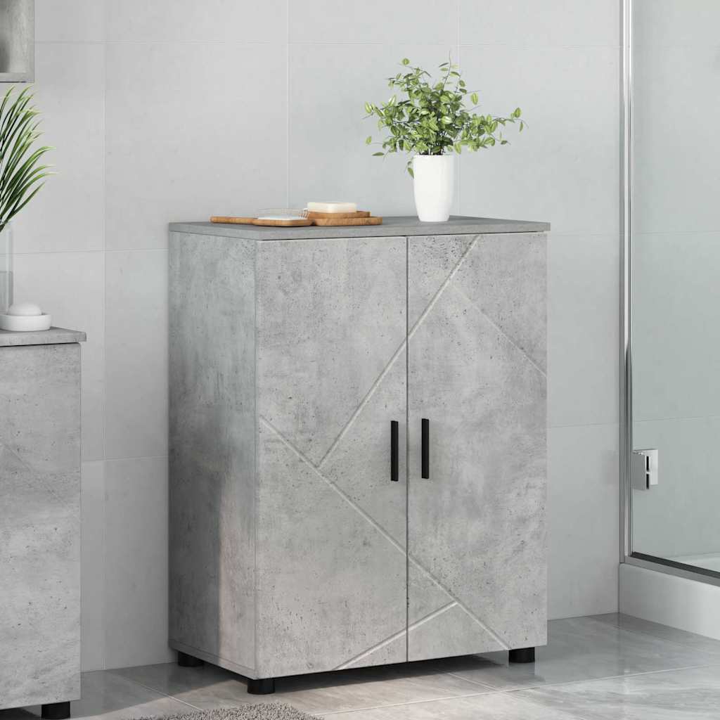 Badezimmerschrank Beton Grau 60 x 35 x 80 cm