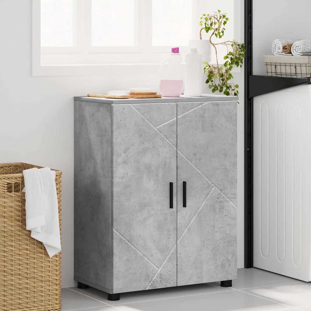 Badezimmerschrank Beton Grau 60 x 35 x 80 cm