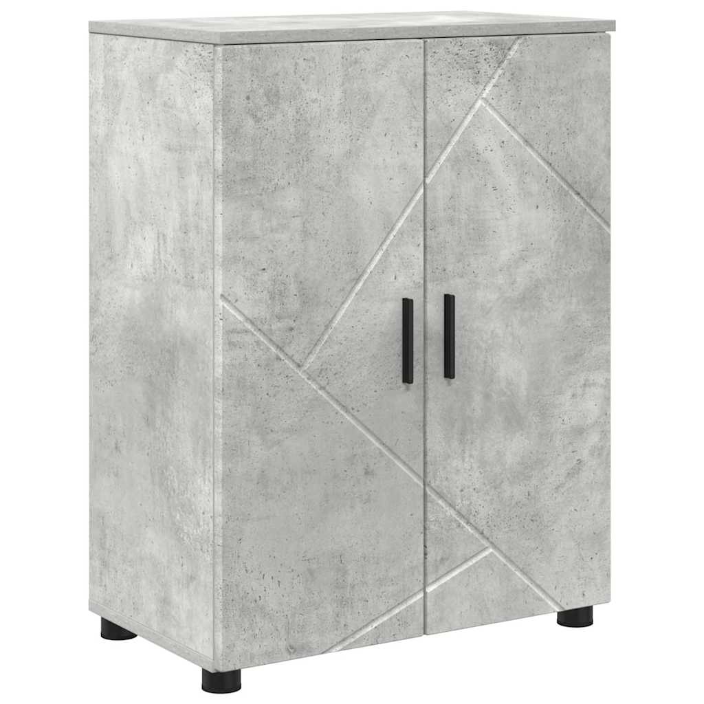 Badezimmerschrank Beton Grau 60 x 35 x 80 cm
