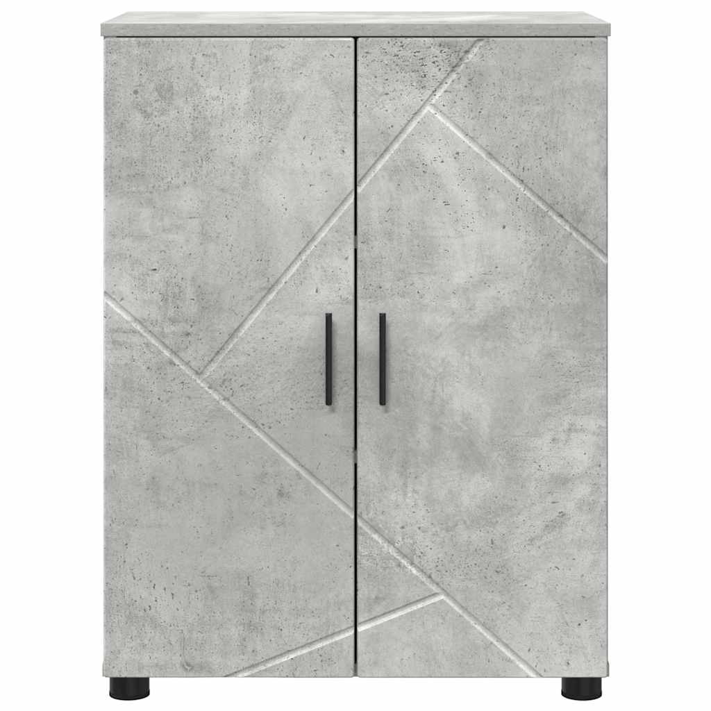 Badezimmerschrank Beton Grau 60 x 35 x 80 cm
