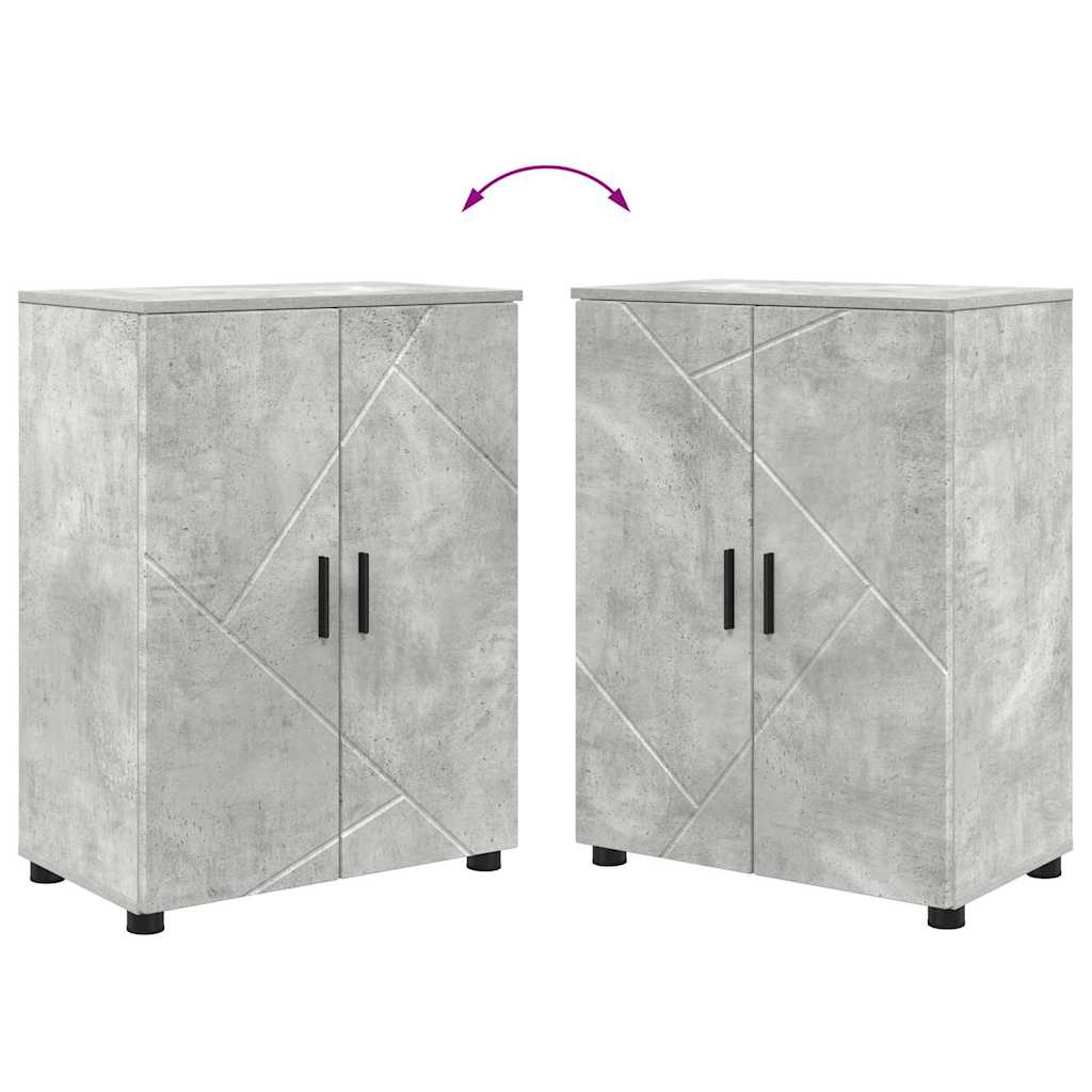 Badezimmerschrank Beton Grau 60 x 35 x 80 cm
