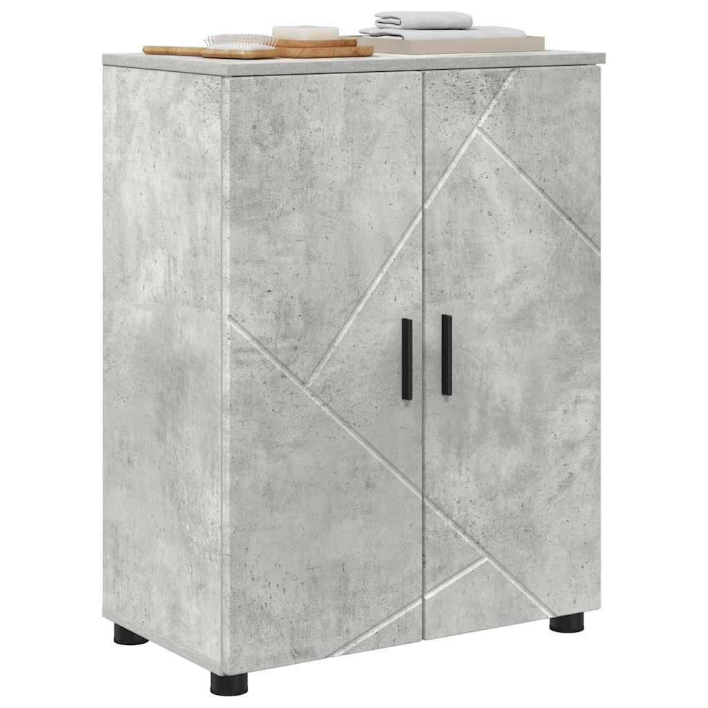Badezimmerschrank Beton Grau 60 x 35 x 80 cm