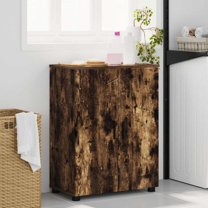 Badezimmerschrank Geräucherte Eiche 60 x 35 x 80 cm