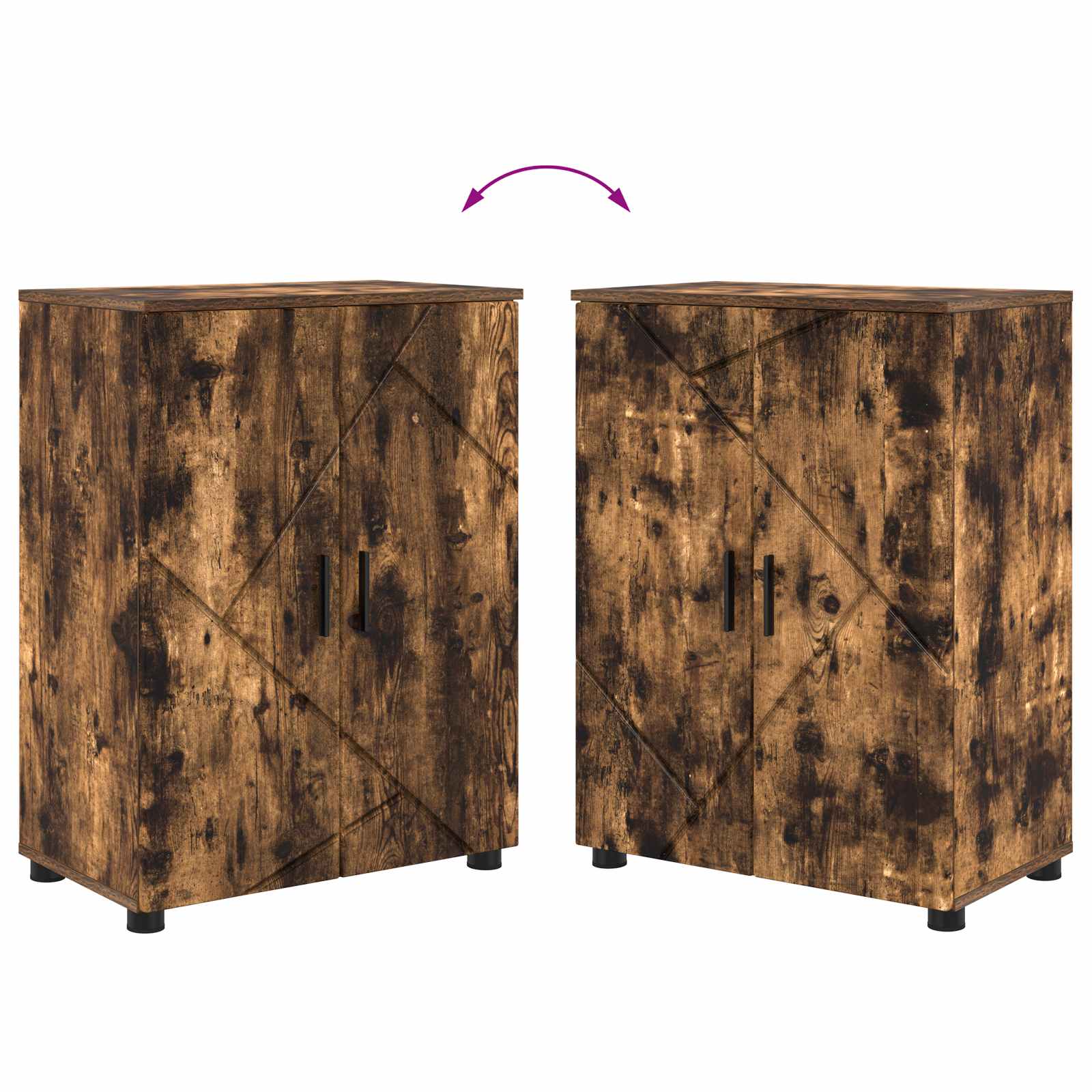 Badezimmerschrank Geräucherte Eiche 60 x 35 x 80 cm