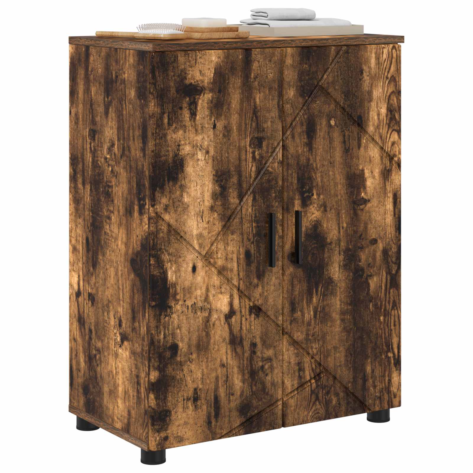 Badezimmerschrank Geräucherte Eiche 60 x 35 x 80 cm