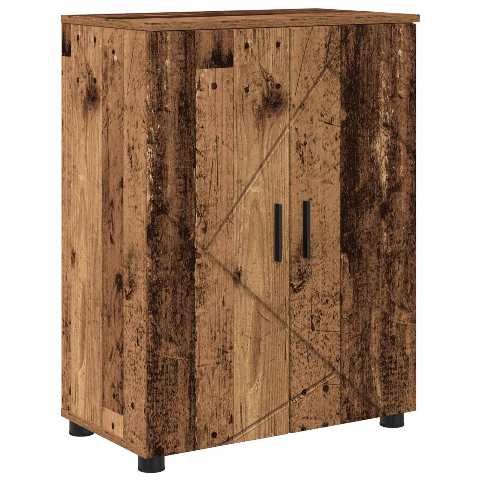 Badezimmerschrank Altholz 60 x 35 x 80 cm Holzwerkstoff, Metall