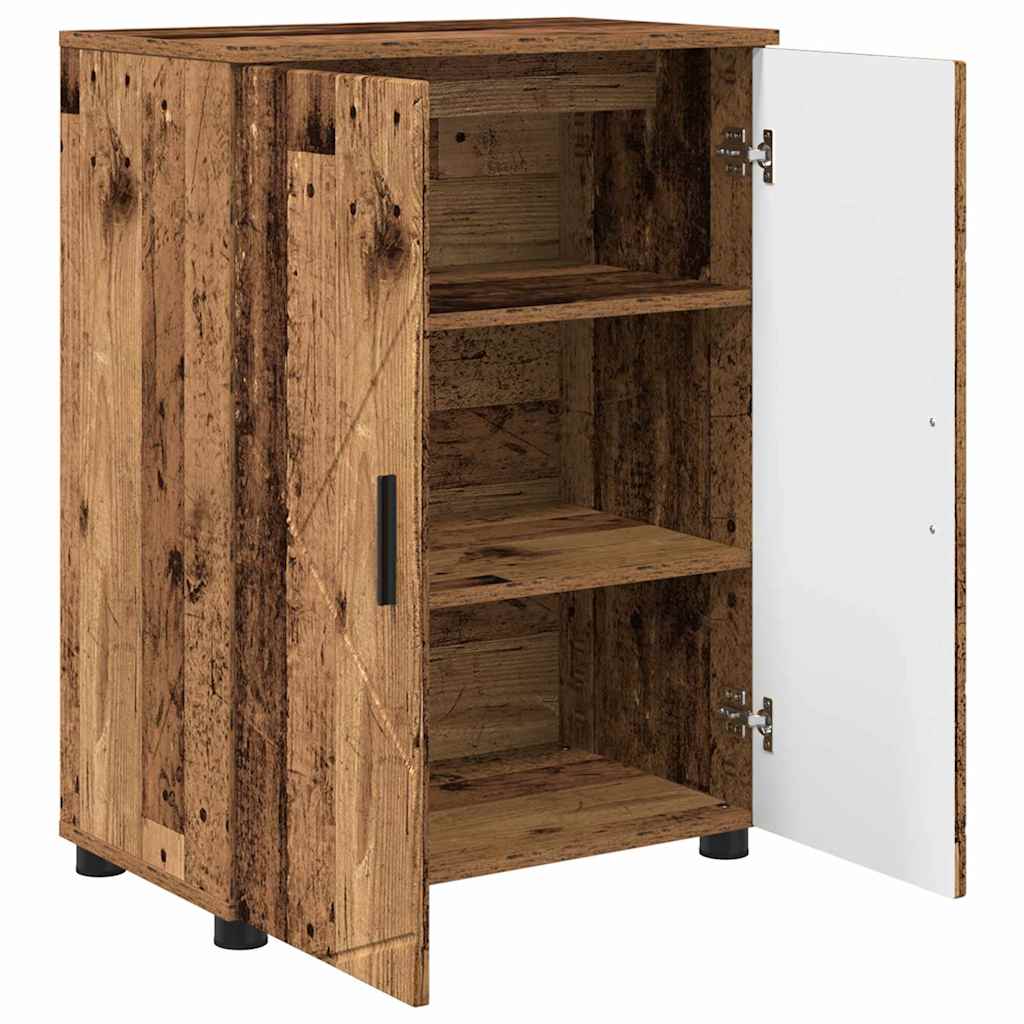 Badezimmerschrank Altholz 60 x 35 x 80 cm Holzwerkstoff, Metall