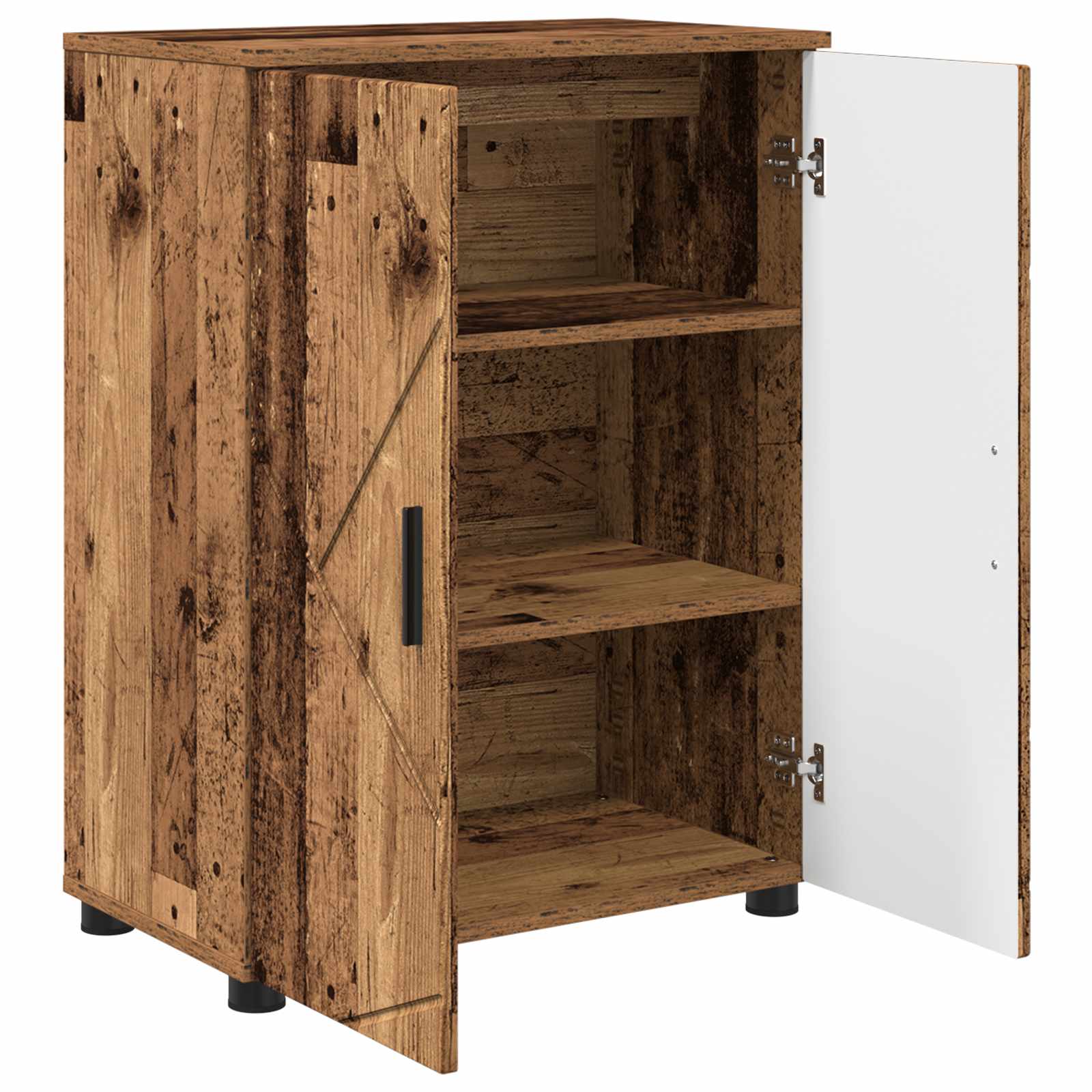 Badezimmerschrank Altholz 60 x 35 x 80 cm Holzwerkstoff, Metall