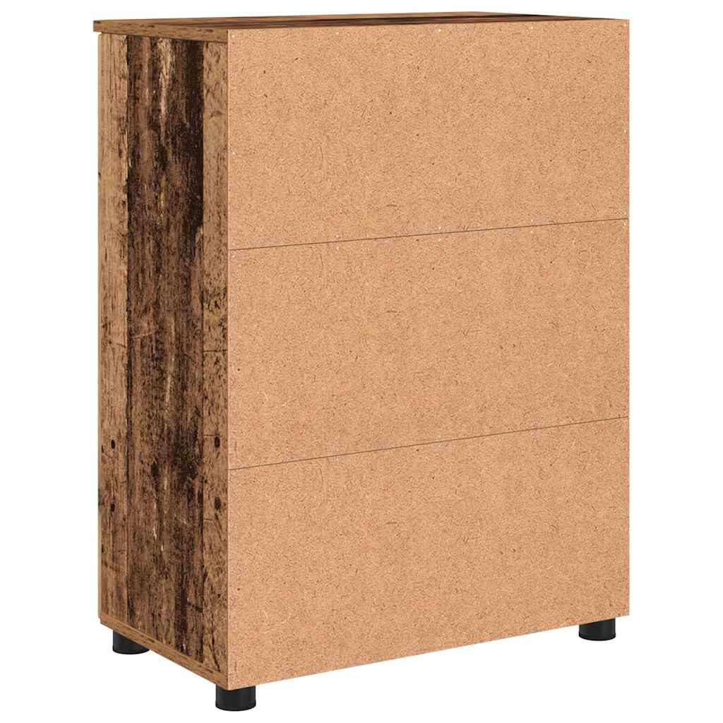 Badezimmerschrank Altholz 60 x 35 x 80 cm Holzwerkstoff, Metall