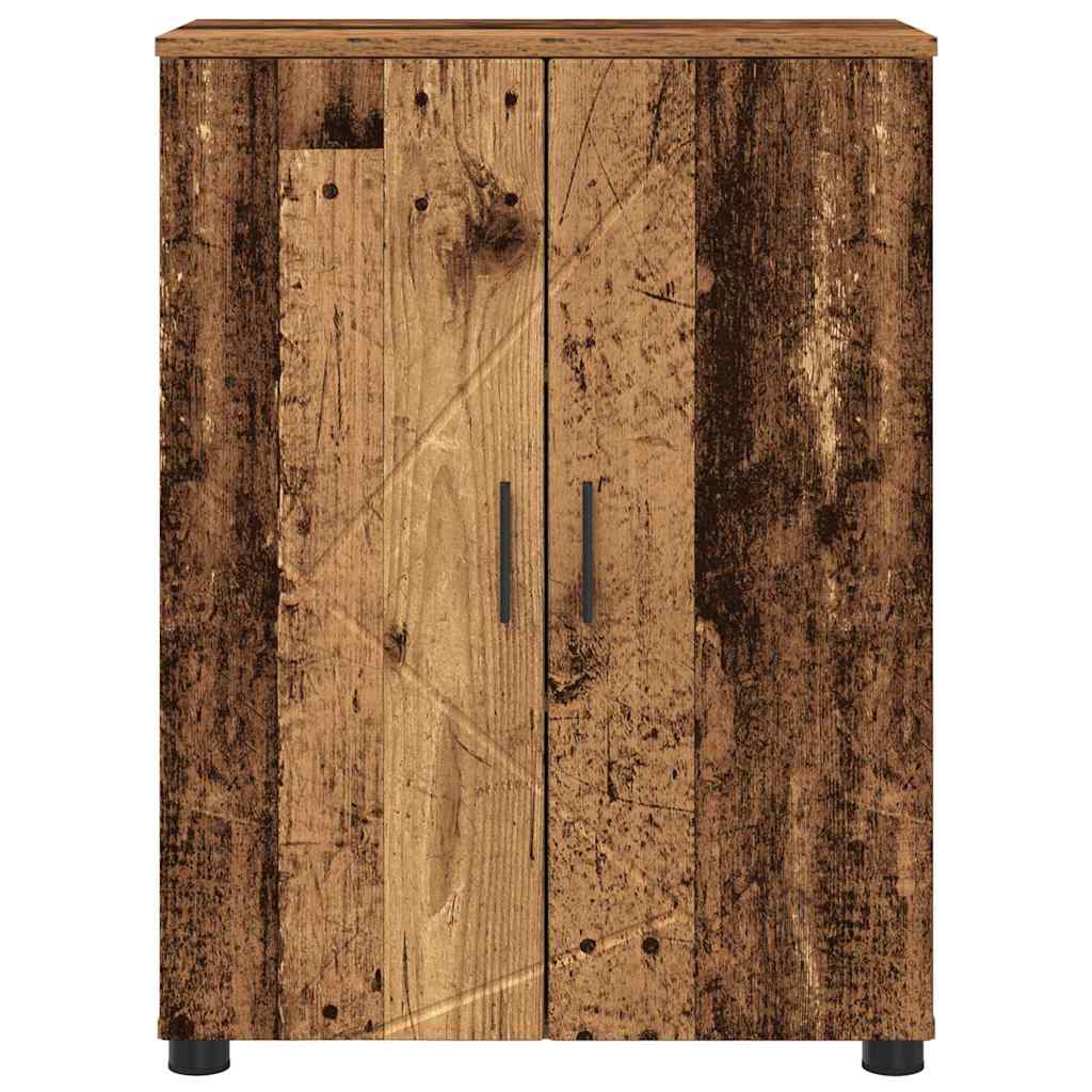 Badezimmerschrank Altholz 60 x 35 x 80 cm Holzwerkstoff, Metall
