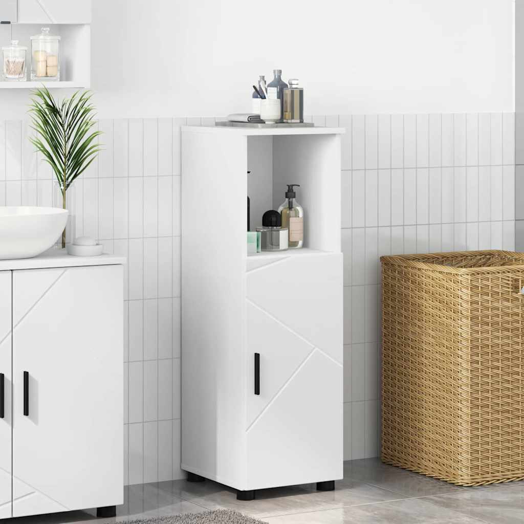 Badezimmerschrank Weiß 30 x 35 x 95 cm Holzwerkstoff, Metall