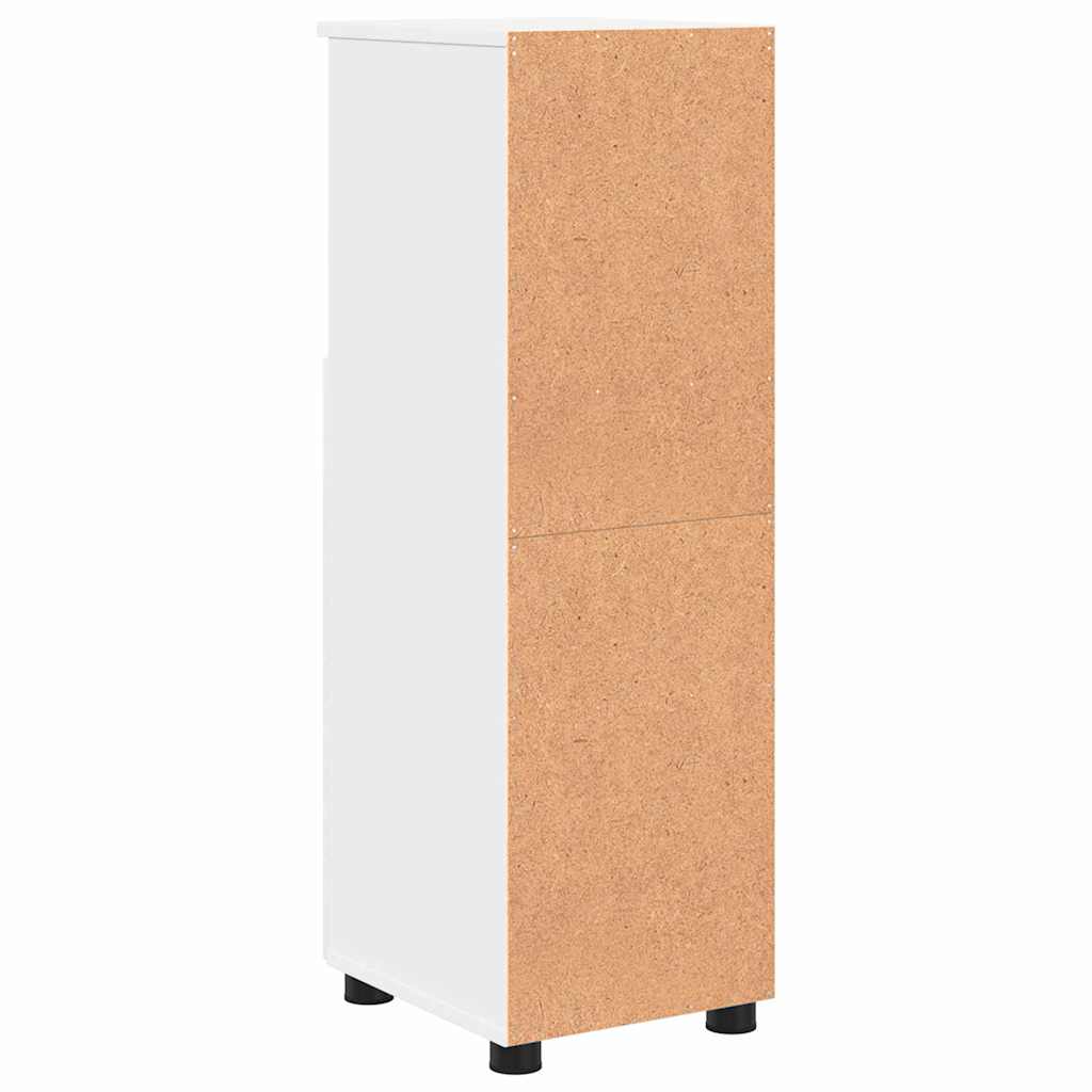 Badezimmerschrank Weiß 30 x 35 x 95 cm Holzwerkstoff, Metall