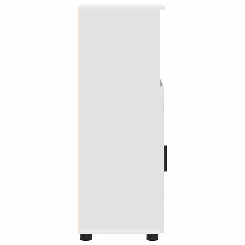Badezimmerschrank Weiß 30 x 35 x 95 cm Holzwerkstoff, Metall