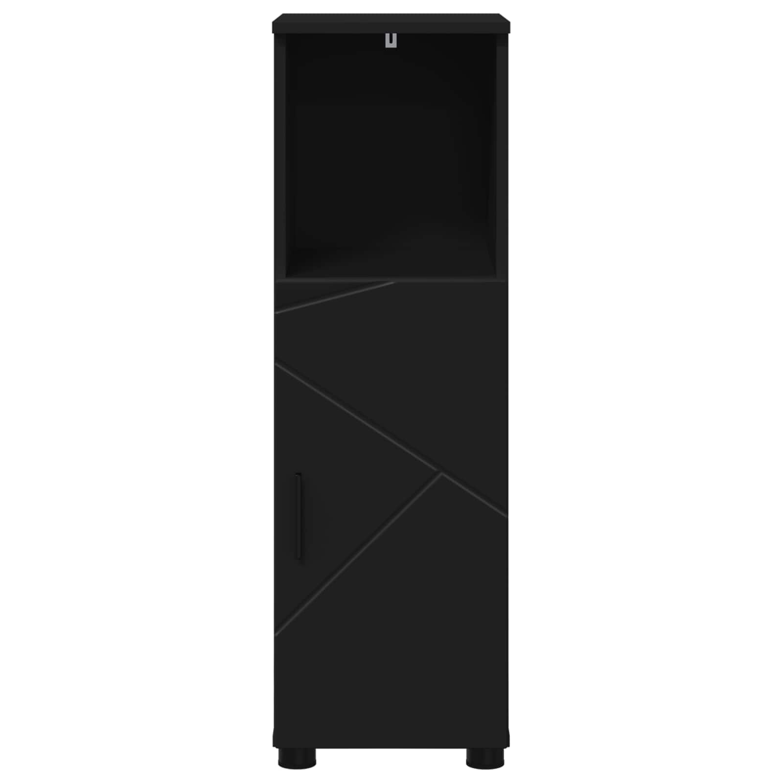 Badezimmerschrank Schwarz 30 x 35 x 95 cm Holzwerkstoff, Metall