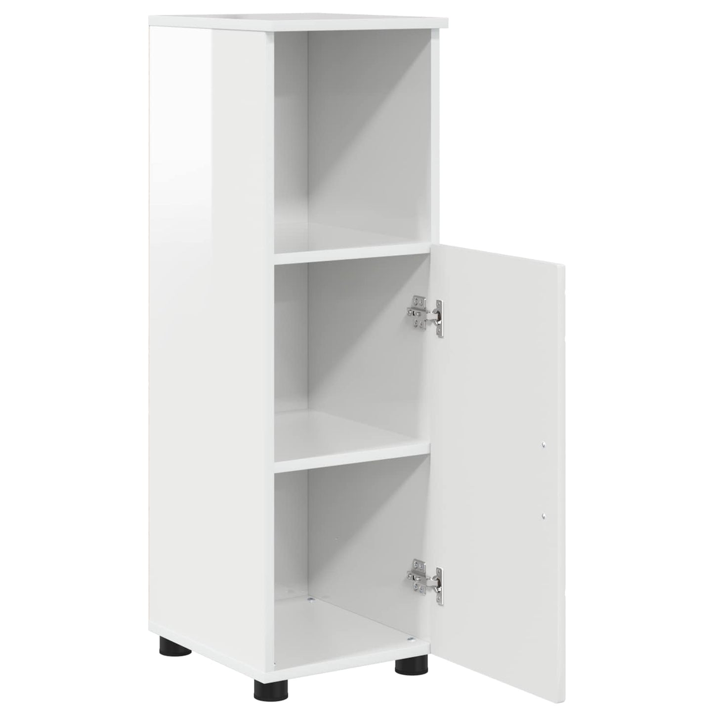 Badezimmerschrank Hochglanz Weiß 30 x 35 x 95 cm